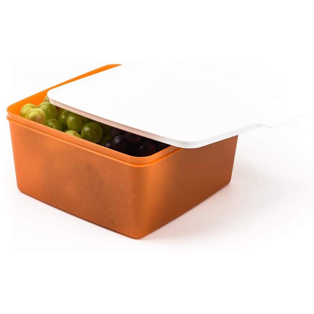 Caja de almacenamiento de nevera, contenedor de almacenamiento de alimentos, tanques de almacenamiento de plástico, organizador de armario de despensa de nevera para mantener fresco para almacenar v