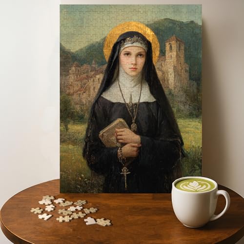 Casse-tête Sainte LUDMILA Chrétien - 500 Pièces Bois, 20 x 15 po