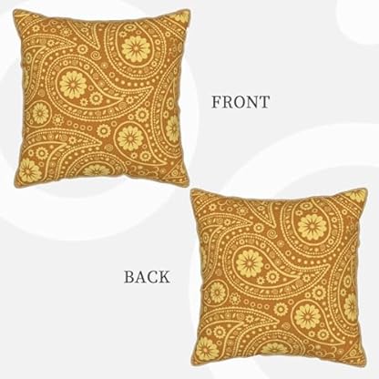 YounPrenG Kissen, Kissenbezüge aus Samt mit goldenem Rand, Kissenbezüge, Dekokissen für Zuhause, Bett, Sofa, Auto,Paisley-Hintergrund, elegant – Bild 4