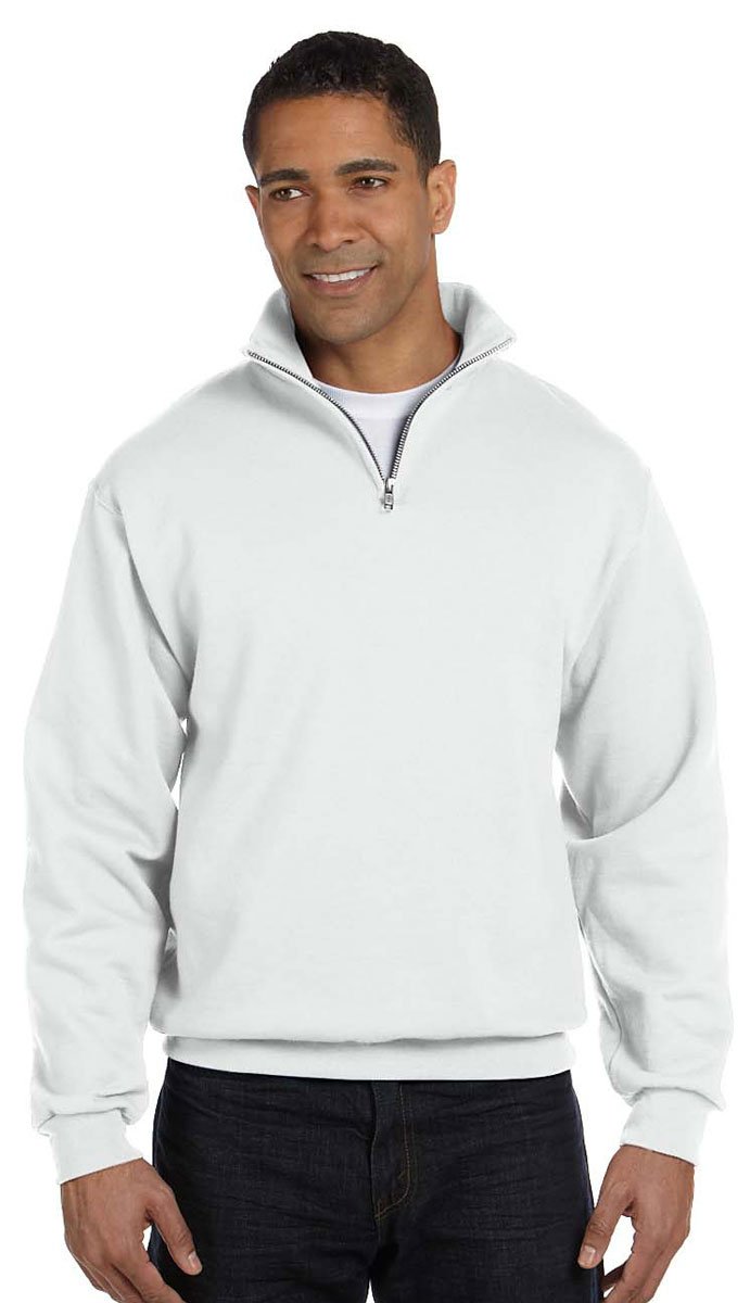 JERZEES Mens SUPER SWEATS 1/4-Zip Sweatshirt with Cadet Collar
