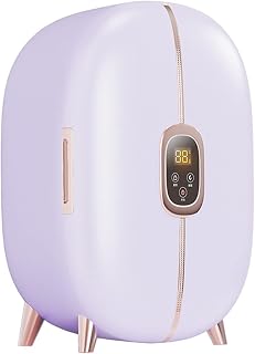 Mini Makeup Beauty Kylskåp, 10L Stor kapacitet Mini Kylskåp, Portabelt hem Car Cosmetic Kylskåp, Intelligent konstant temperatur bevarande, Används för Makeup Hudvård, Lila