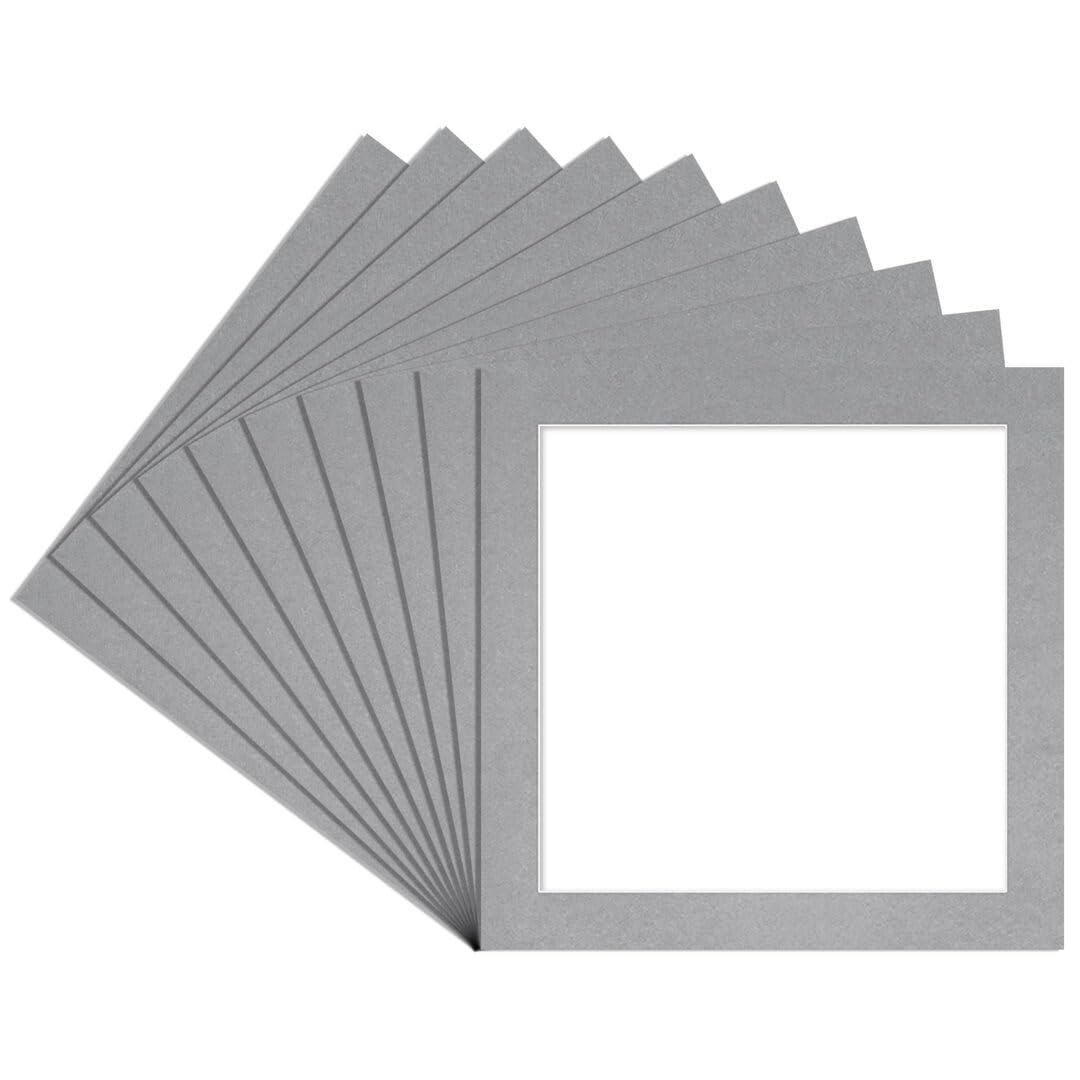 Alison Kingsgate 10X10 Silver Picture Mount - 8X8 Aperture - Pack 10 — image 1