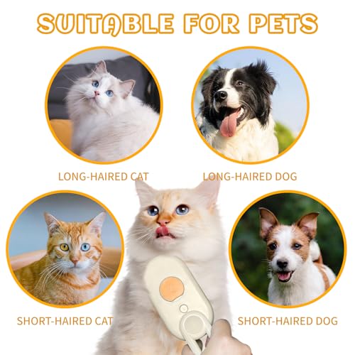 Image of Spritz Defur Comb for Cats, New 3-in-1 Cat Steam Brush for Massaging and Cleaning Shedding Pets, Comb for Long and Short Hair Cats and Dogs Grooming Tool (Coffee)