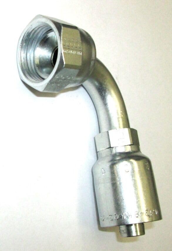 Generic HF 13943-06-04 - Parker 13943-6-4 Fitting 1/4'' Hose X 3/8'' Female JIC 37 - Swivel - 90 Elbow - Short Drop