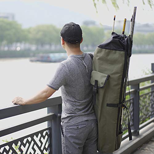 DECDEAL Saco de pesca para cana de pesca Sacos de armazenamento de grande capacidade para pesca de p