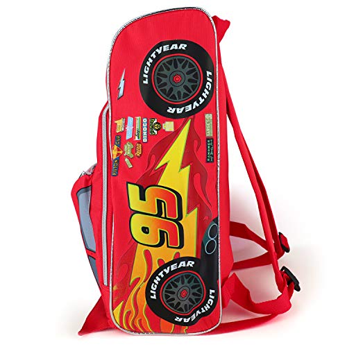 Trendy Apparel Shop Kid's Boys 95 Radiator Springs Car Shaped 16" Backpack - Red4