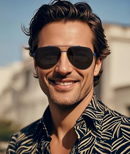 Polarized Sunglasses for Men Big Metal Sun Glasses Driving Fishing Golf SY60563