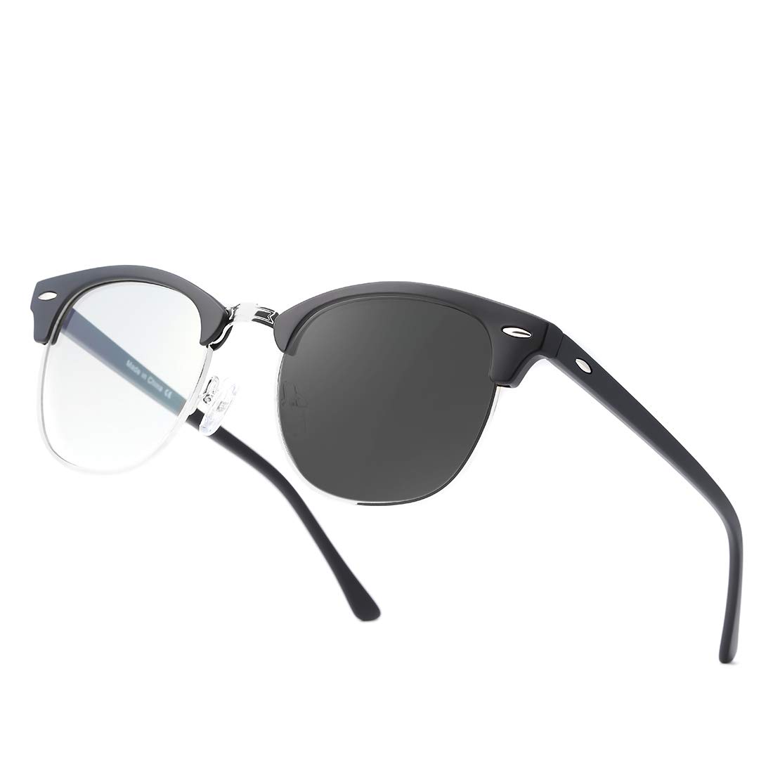 kimorn Fotocromáticas Gafas con Filtro de luz Azul para Oficinista Gafas Medio Marco Anti-Luz Azul para Ancla de internet para Ordenador Juegos etc Hombre y Mujer KS052