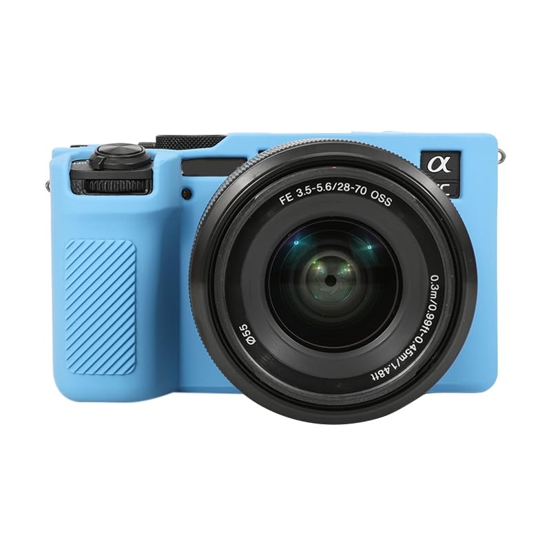 Yedidya Camera Case for Sony ILCE-7CM2 / A7C II / A7CR Glossy Soft Silicone Protective Case(Blue)