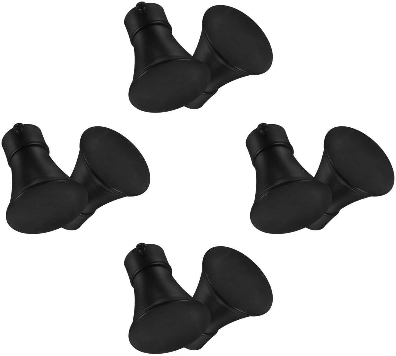 Angoily Curtain Rod Finials Replacement Caps 8 Pack 2.87X9.44X2.36 Inch Plastic Finial Ends for Window Curtain Rods Home Decor Accessories