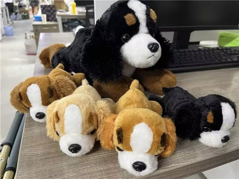 Skylety 5 Pcs Dog Stuffed Animal Puppy Stuffed with Babies Inside 1 Big Mommy with 4 Mini Baby Cute Soft Toy for Children Birthday Party Adopt a Puppy Favor(Mountain Dog) - Image 4