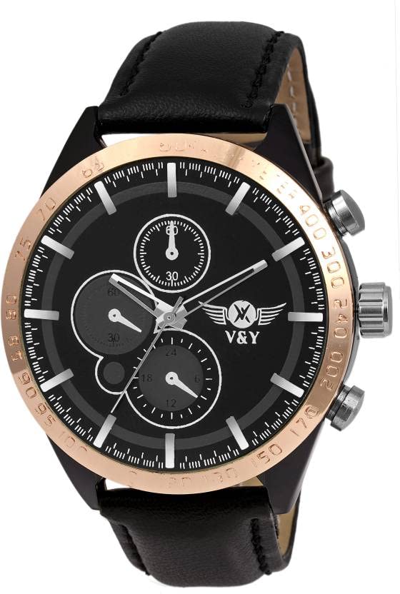 V&Y TACHYMETER Full Black Exquisite DIAL with Black Strap Watch for Men & Boys (B0B1YWN243) Amazon Price History, Amazon Price Tracker