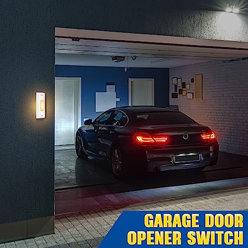 Lighted Doorbell Button, Wired Door Bell Push Buttons Led Door Chime, Wall Mounted Door Opener Switch (White, Warm Light, 2 Pack) #TOP5