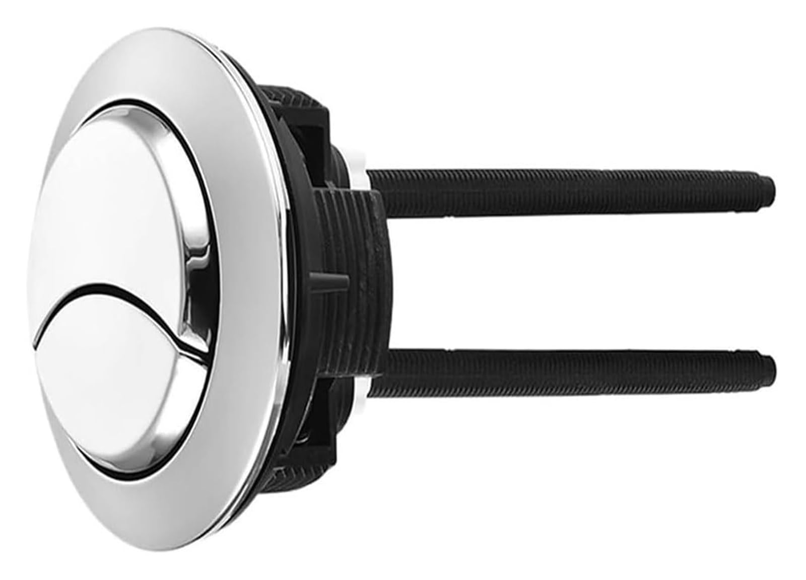 Toilet Push Button Flush Replacement, Toilet Cistern Dual Push Flush Button Round Silver 46mm