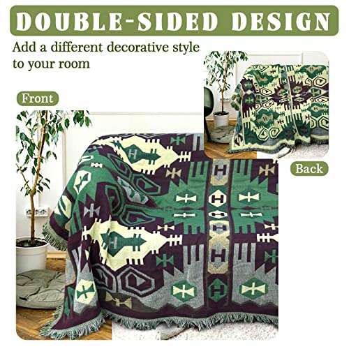 Boho Throw Blanket Western Bohemian Room Decor Soft Tribal Aztec Blanket With Tassel Decorative Blanket For Couch Bed Loveseat 51X71 Inch Southwest Outdoor Blanket For Travel Beach Camping #TOP1