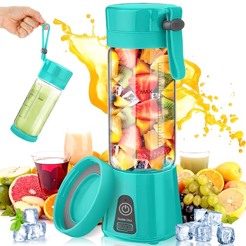 Mini Frullatore Portatile Ricaricabile USB, 6 Lame In Acciaio, 350ml, 1200mAh, Per Smoothie E Frullati In Viaggio, Casa E Sport - 3