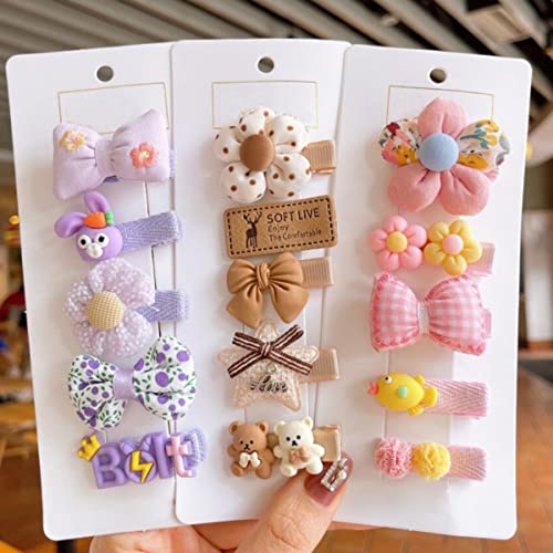 Fzbnsrko Velvet Ribbon Hair Clip,25Pcs Baby Hair Clips Cartoon Fruit Animal Pattern Colorful Flower Hairpins Fully Lined Alligator Hair Barrettes For Girls,Kids,Baby(Random Color) #TOP6