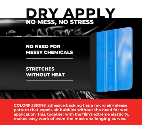 ColorFusion PPF by VViViD, Gloss Piano Black Dry Apply PPF Vinyl Car Wrap Roll 6ft x 5ft by VViViD - Image 8
