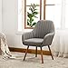 Roundhill Furniture Tuchico Poltrona In Tessuto Con Schienale Alto – Design Contemporaneo, Gambe In Legno