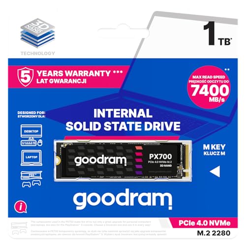 Goodram PX700 SSD SSDPR PX700 01T 80 disque SSD 1 02 To .2 PCI Express 4.0 NVMe 3D NAND Neuf - vue 7