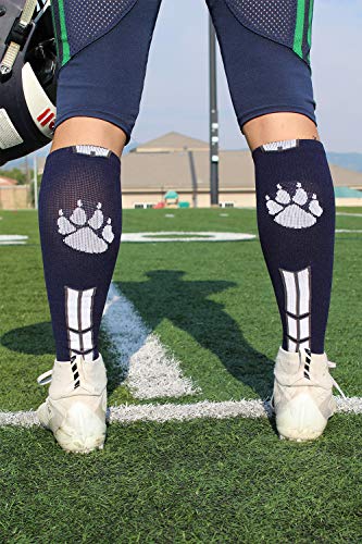 MadSportsStuff Wild Paw Socks for Football Softball Over the Calf Length Youth and Adult Boys Men Women Girls4