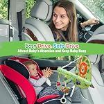 Dr.Rapeti Jouet de siège de voiture bébé pour les voyages arrière face double côté Activité de voyage bébé Siège de voiture Divertissement Jouet Easy Drive Cadeau pour nouveau-né bébé 0-12 mois