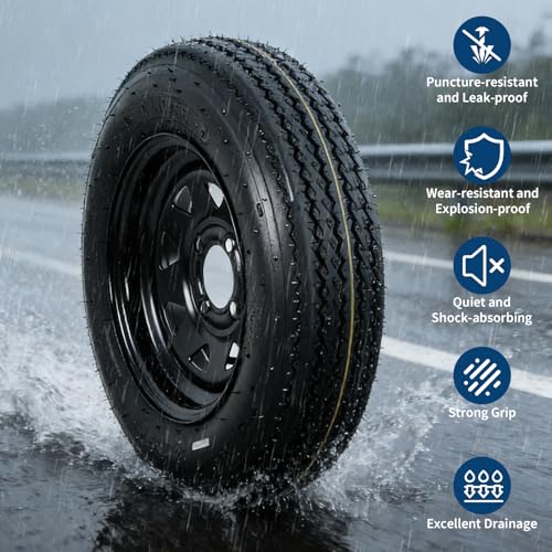 Garvee 4.80-12 Trailer Tire and Rim Kit