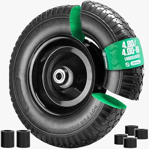 Puncture Proof Wheelbarrow Wheel with Steel Rim Cover