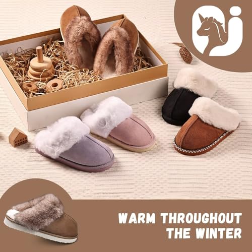 Image of IceUnicorn Kids Slippers Girls Boys Fuzzy House Shoes Bedroom Slides | Warm Memory Foam Slippers Indoor Outdoor