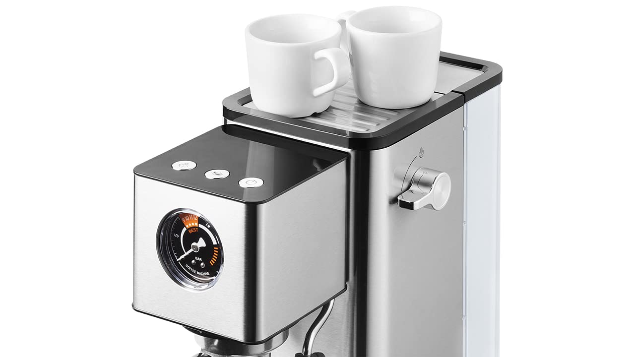 Catler ekspres do kawy, cappuccino i latte, włoska pompa 20 barów i spieniacz do mleka - ekspres do kawy espresso, Thermoblock, z opatentowaną dyszą parową, Barista Express ES300