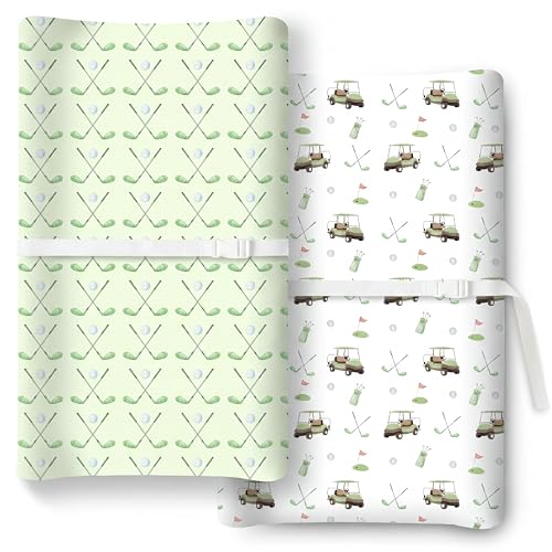 Hahafelt Cotton Changing Pad Covers for Boy Girl Soft Baby Nursery Diaper Changing Pad Sheets Change Cover(Sport Style)