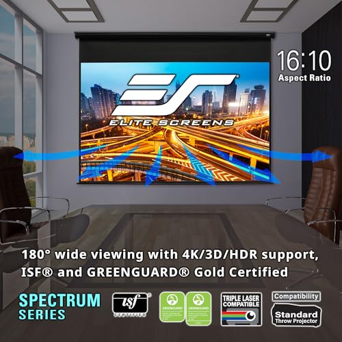 Image of Projector Screen Elite Screens Spectrum RC1 Remote, 180-INCH Diag 16:9, Motorized Projection Screen Movie Home Theater 4K /8K Ultra HD Ready, ELECTRIC180H2