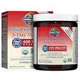 Garden of Life Organic Probiotic Powder for Women and Men - Raw Probiotics 5-Day Max Care 400 Billion CFU - Banana, High Bifido 5 Day Formula with Enzymes, Prebiotics for Digestive and Immune Health