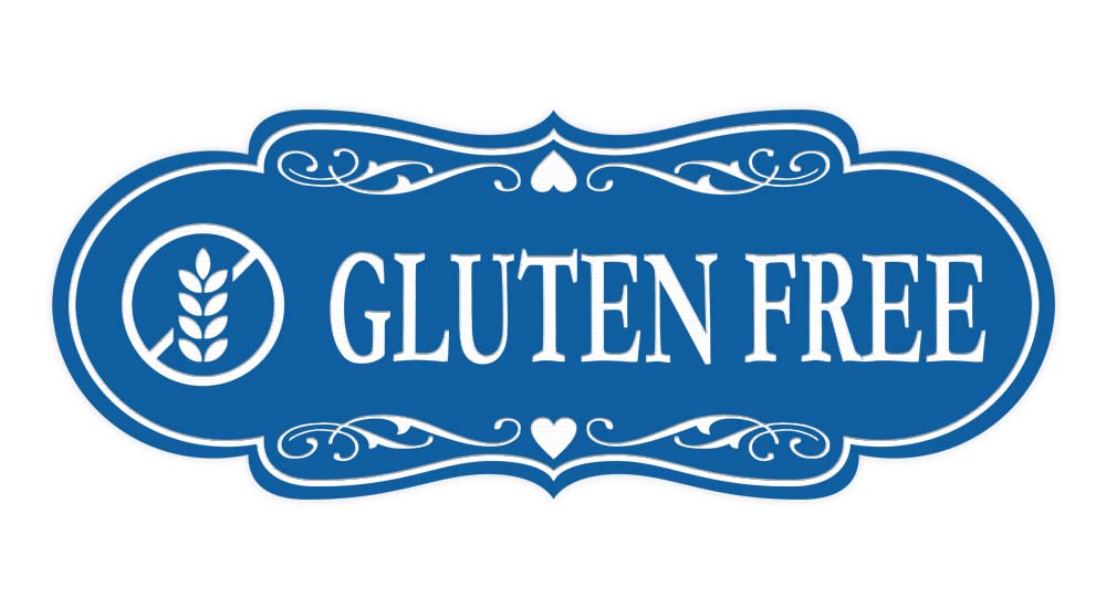 Designer Gluten Free Sign (Blue) - Large (2 Pack)