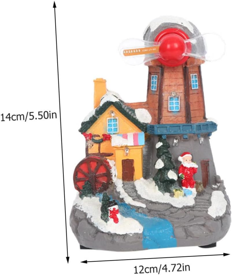 1Pc Xmas LED Ornament Music House Figurine Luminous Christmas Decoration for Festive Atmosphere Cute Desktop Decor for Holiday Celebrations and Parties