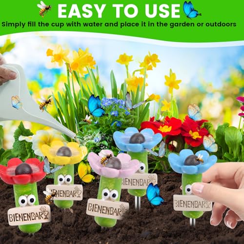 Insektentränke, 4 Stück Bienentränke für Den Garten, Cups for Bee, Insektentränke Garten für Insekten, Bienentränke für Durstige Bestäuber, Hummeln Landeplatz Garten Terrasse Balkon