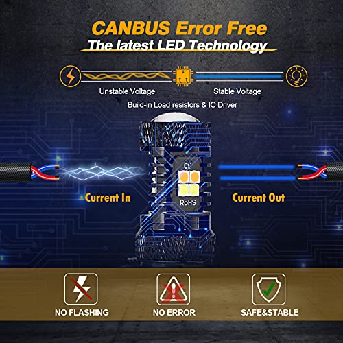 Auxbeam H11 Led Bulbs 10000Lm Bundle 3157 Led Bulbs, T25 3157 Switchback Light Bulbs 800 Lumens 3157/P27/5W 3030 Smd Chips Led Bulb #TOP6