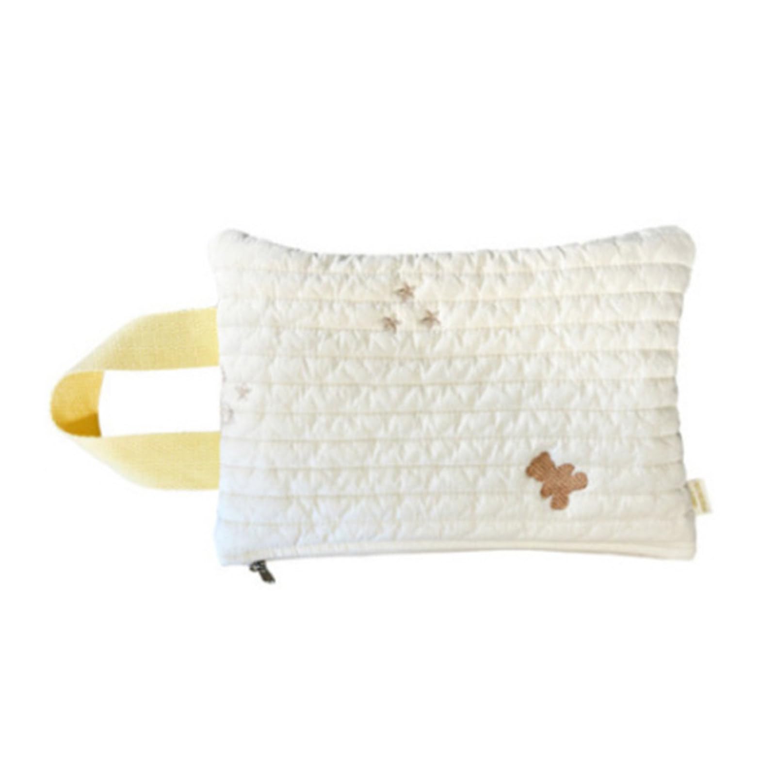 Porta Toallitas Húmedas Reutilizable - Bolsa De Algodón Con Diseño De Oso, 32x19 Cm, Ideal Para Pañales O Salidas
