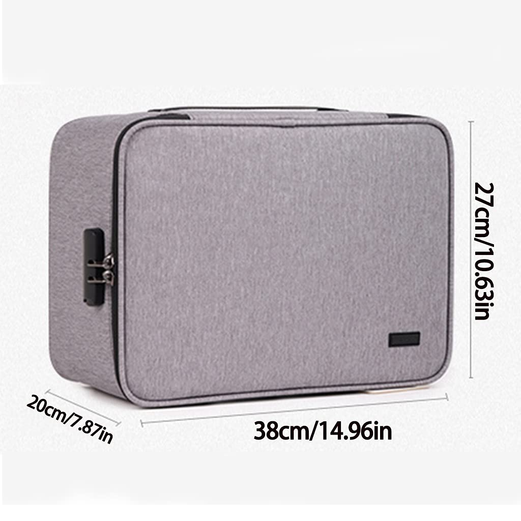 pacchetto di documenti portatili, Organizzatore di documenti con serratura Desktop, scatole di archiviazione, archiviazione di file, borsa organizer da viaggio portatile sicura for documenti for lapto
