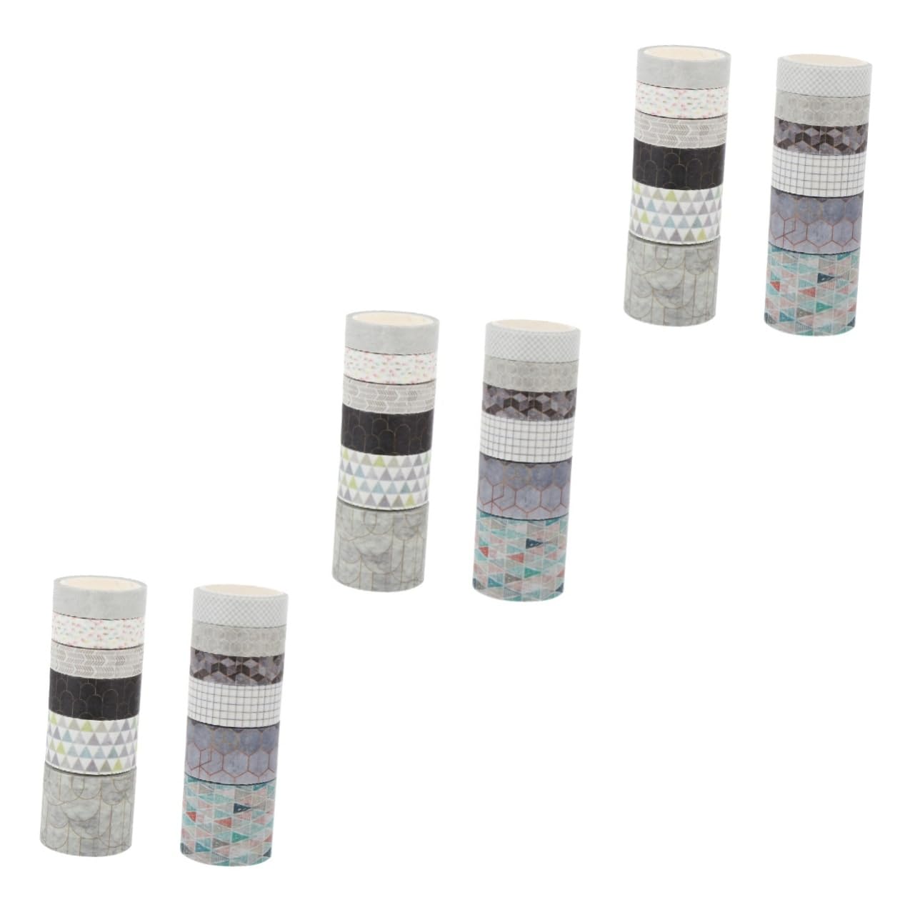 SHINEOFI 36rotoli Washi Tape Adesivo Decorativo Per Scrapbook Materiale Carta Facile Da Strappare Stampa Chiara Vari Modelli Per e Artigianato