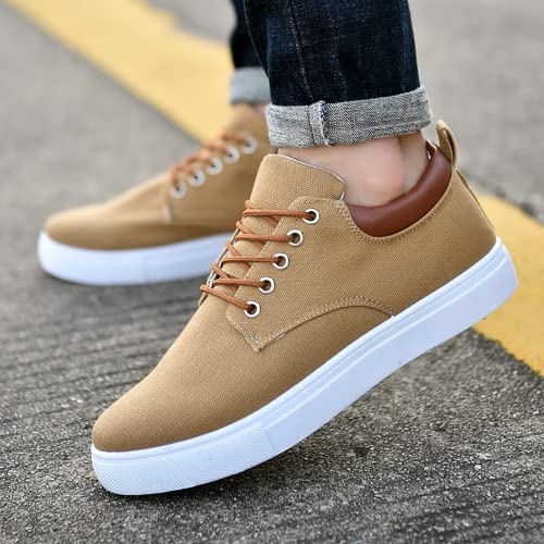 BORAMAX Men's Black Low Top Shoes Canvas Sneaker with Soft Insole Causal Dress Shoes for Men Comfortable Walking Shoes4
