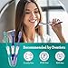 GuruNanda Gentle Giant Toothbrush with Dual Action Flossing Spiral Bristles, Non-Slip Ergo Dexa Grip, Helps in Teeth Whitening, BPA Free, (4 Count)