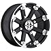 VISION WHEEL - 393 lock out - 15 Inch Rim x 7 - (4x136) Offset (2.5) Wheel Finish - matte black machined lip with chrome hex bolt inserts
