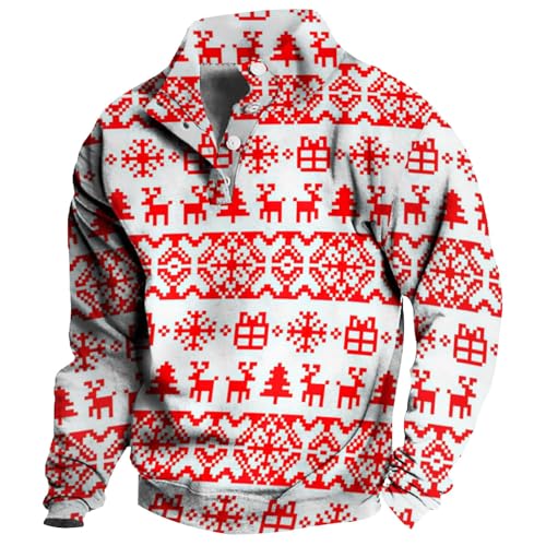 Sudaderas de Navidad para hombre 2025 sin capucha para hombre, sudaderas de manga larga con capucha a cuadros, sudadera con capucha para hombre, sudadera con capucha para hombre, trajes de fiesta