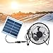 TOTMOX Ventilateur Solaire 12V 10W avec Recharge USB pour Voiture Serre Poulet Maison Camping, Ventilateur Universel de Purification d'Air de Ventilation de Refroidissement, Noir