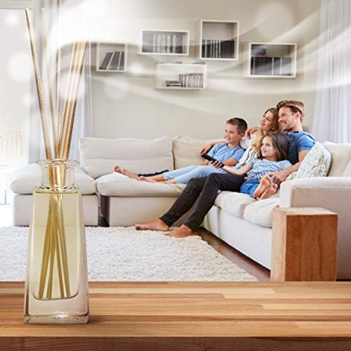 Vanille Reed Diffuser with Natural Essential Oil Vanilla 100ml - Scented Reed Diffuser - Non Alcohol - Gift Set with Bamboo Sticks - Best for Aromatherapy - SPA - Home - Office - Fitness Club