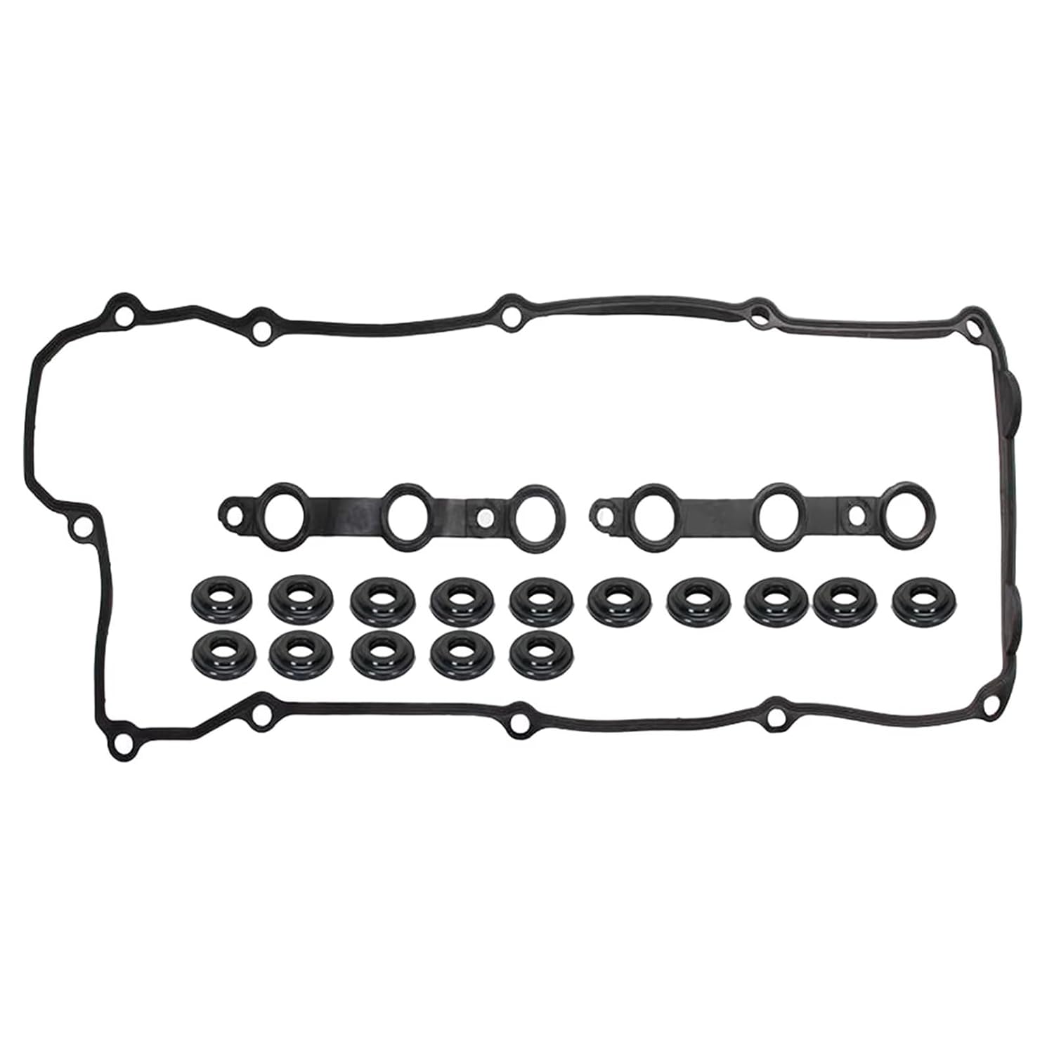 Car Engine Valve Seals for BMW for E39 520I 523I 528I 530I M52 M50 Car Engine Valve Cover Cylinder Head Screw Gasket Set 11129070532 11121437395