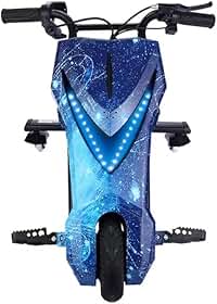 Triciclo Eletrico banco moto Drift 3 Velocidades 350w Led Rodas 8" Bivolt 20km/h