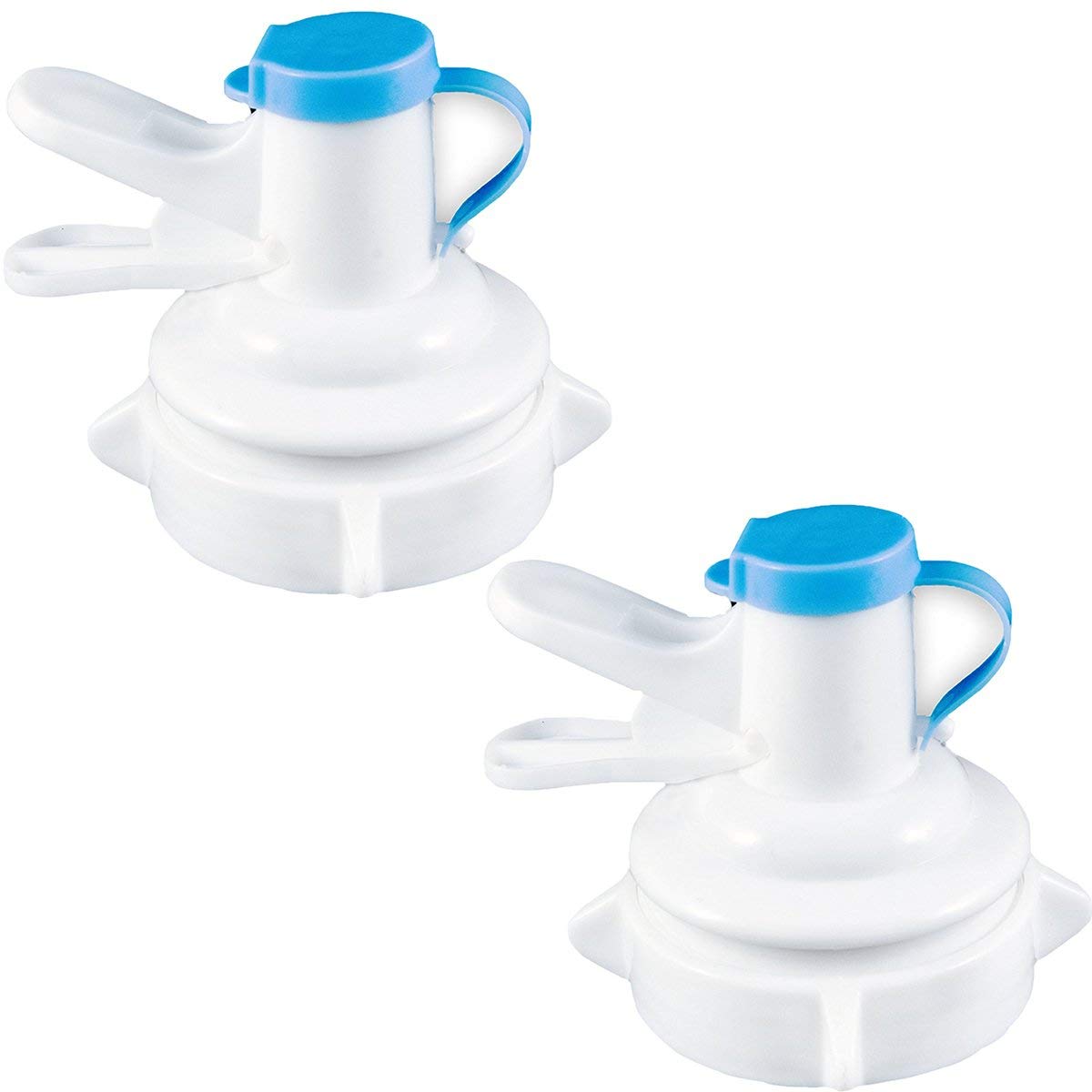 Water Jug Dispenser Valve Water Jug Cap Bottle Spout Reusable Plastic Spigot Faucet for 55mm Non-Threaded Crown Top Drinking Bottle – 2pcs (White)-image-19