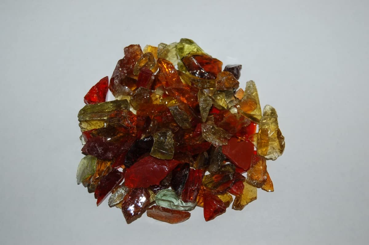 American Specialty Glass LSUNSHIS-50 Recycled Chunky Glass Sunshine Mix - Small - 0.25-0.5 in. - 50 lbs